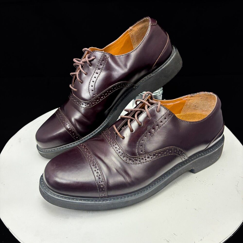 Rockport Burgundy Leather Cap Toe Oxford Shoes Mens SZ 9M Nice